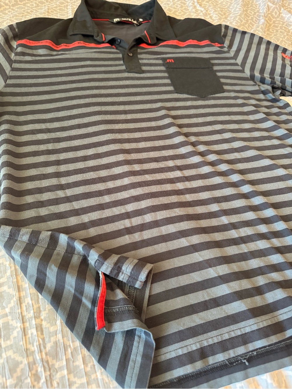 TravisMathew x Ko Olina Golf Club
Striped Polo Shirt Ladybug Embroidered [Lg] - Picture 12 of 16